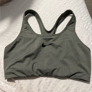 Nike Gray Sports Bra with Racerback Design